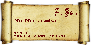 Pfeiffer Zsombor névjegykártya